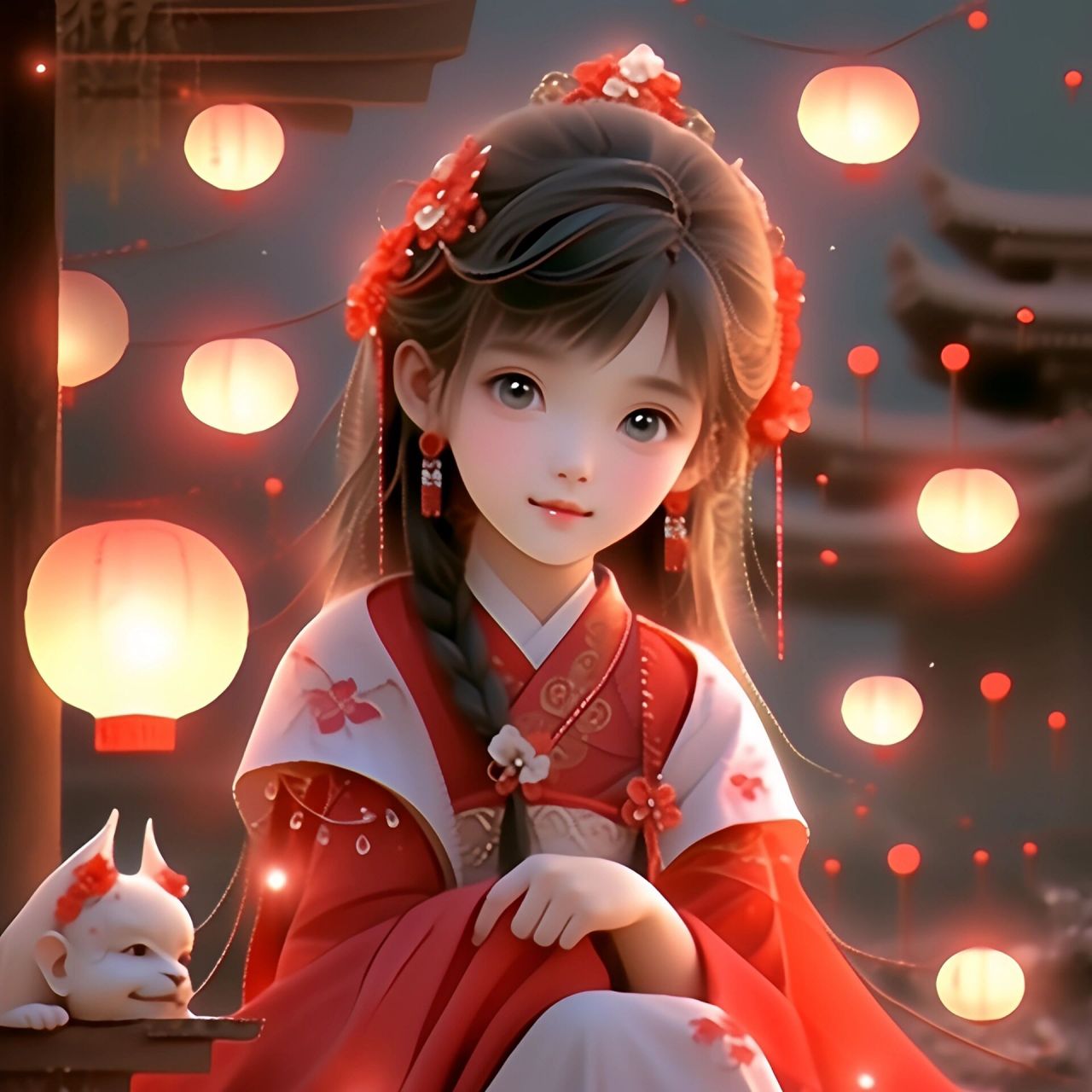 萌版古风头像/呆萌小美女