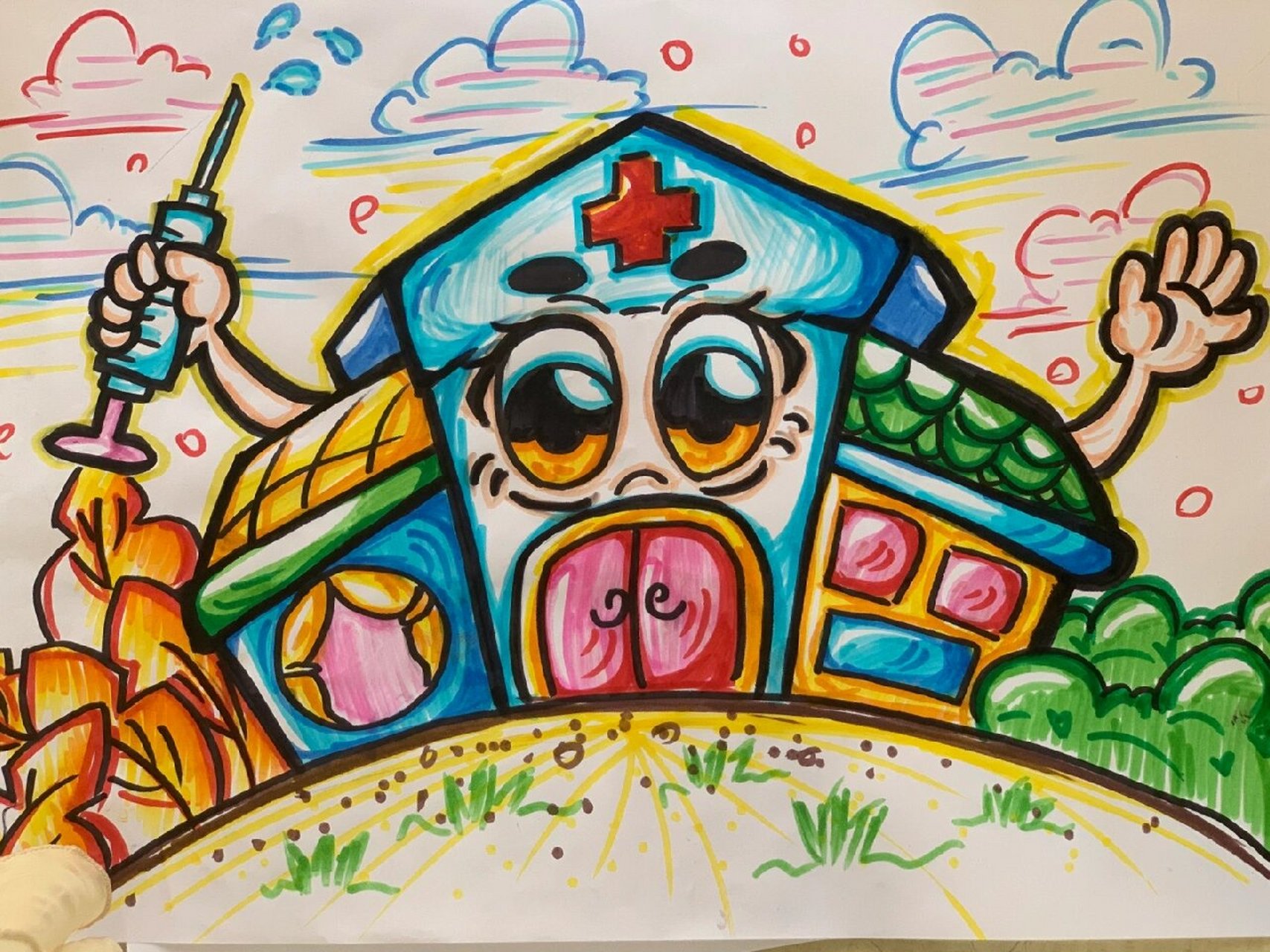 儿童简笔画:医院97#儿童简笔画# #可爱简笔画# #绘画