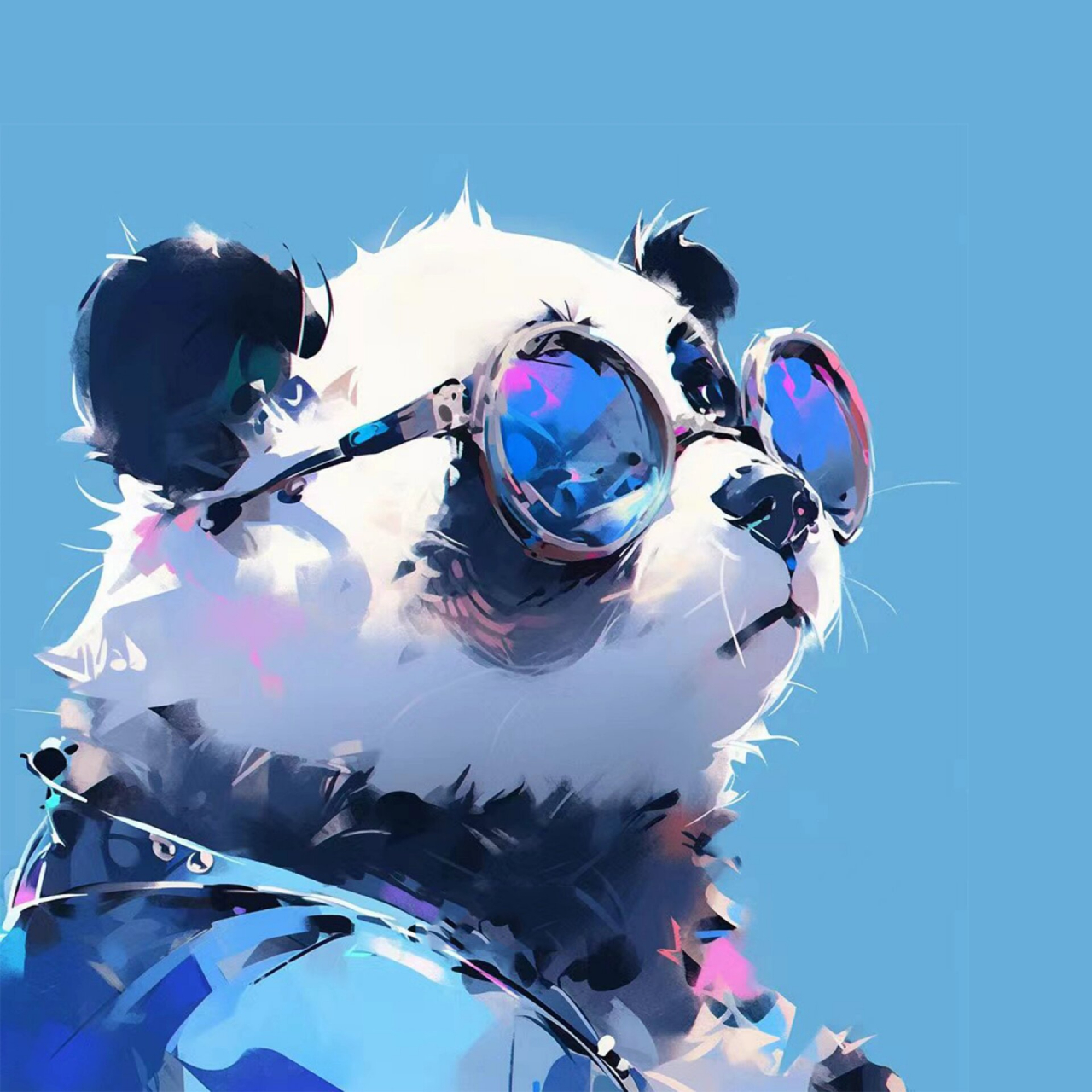 戴眼镜的熊猫头像图片