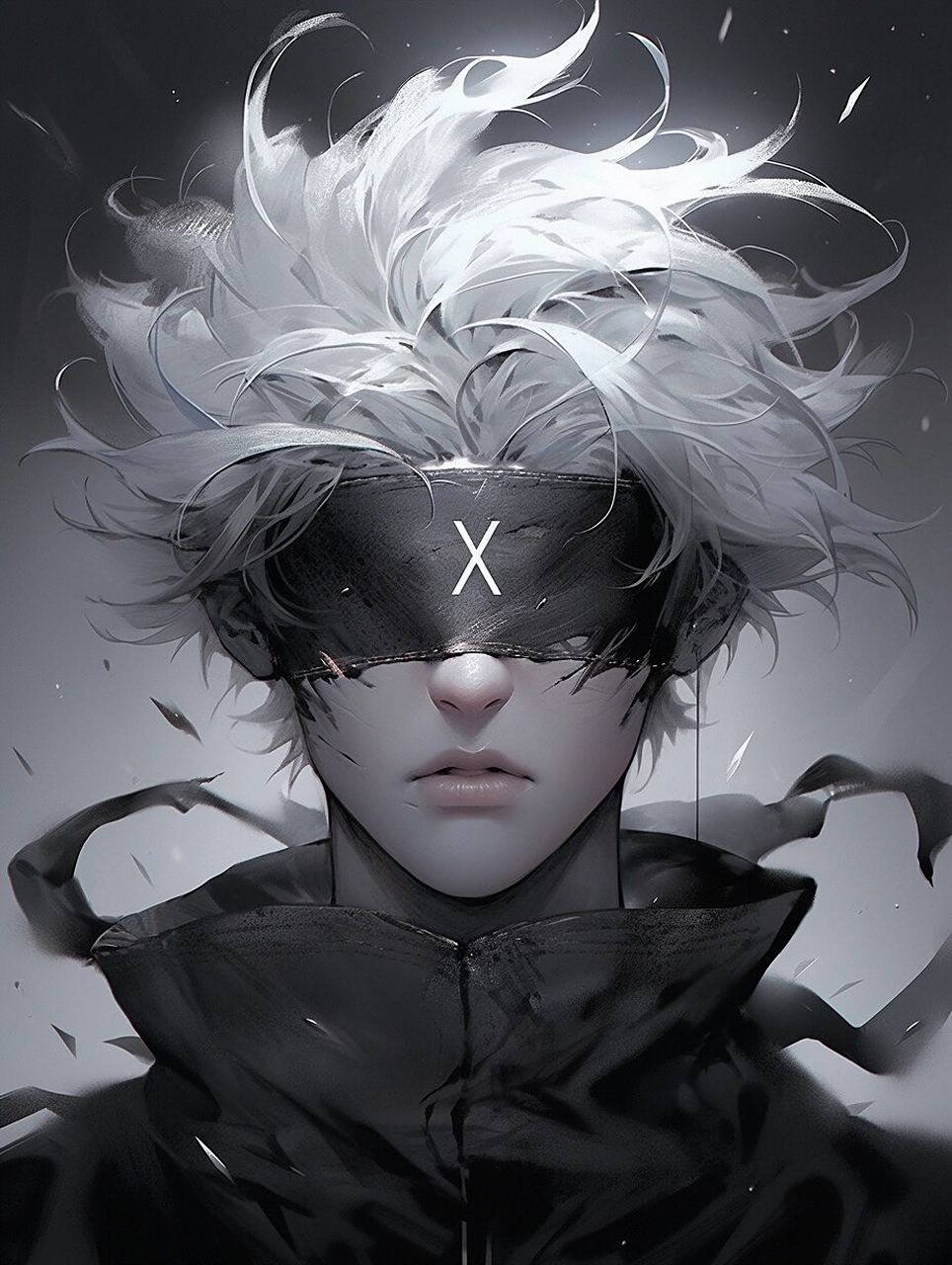 白发蒙眼刺客 禁欲系 男生头像 冷酷无情:需要具备冷静,无情的性格