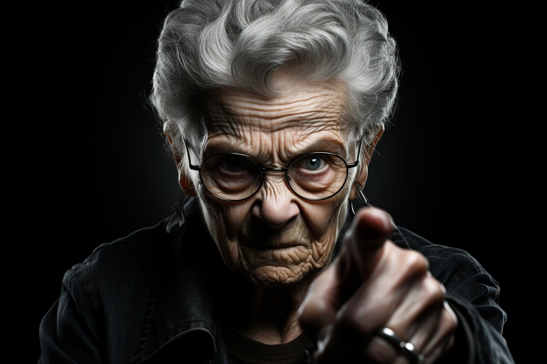 愤怒的老奶奶对你竖起中指警示(表情头像) 头像,表情,愤怒的老太太,老