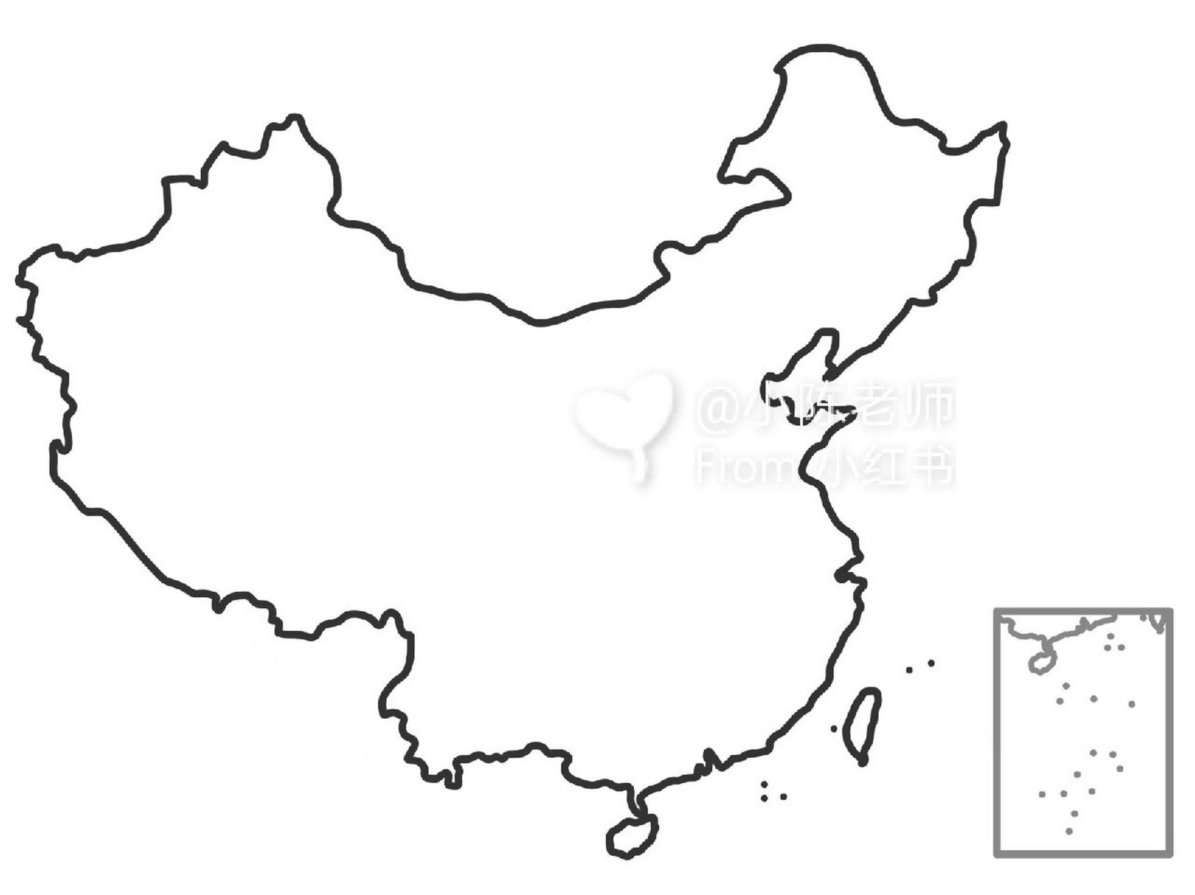 华中地区地图空白图片