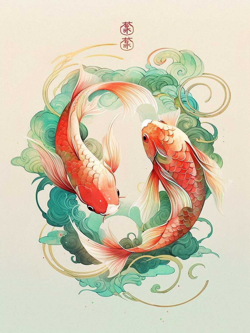 国风双鱼图