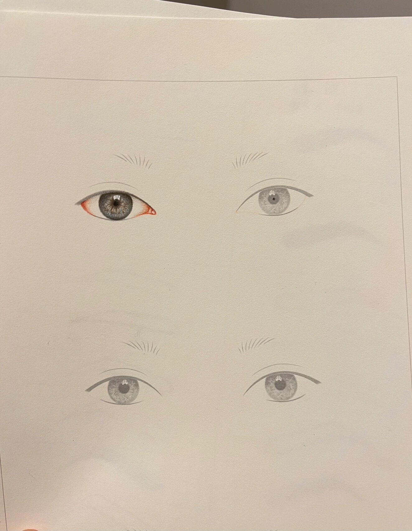 美人图——彩铅画美瞳/画眼影