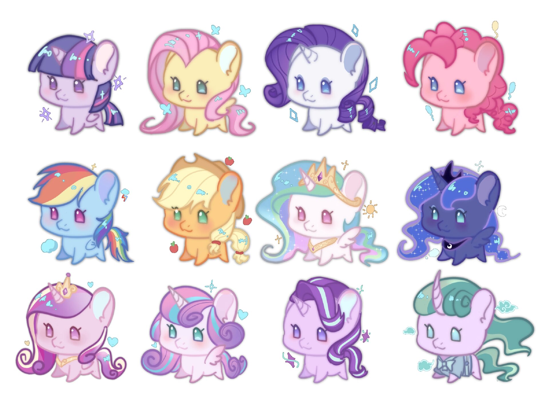 免费q版马设模板