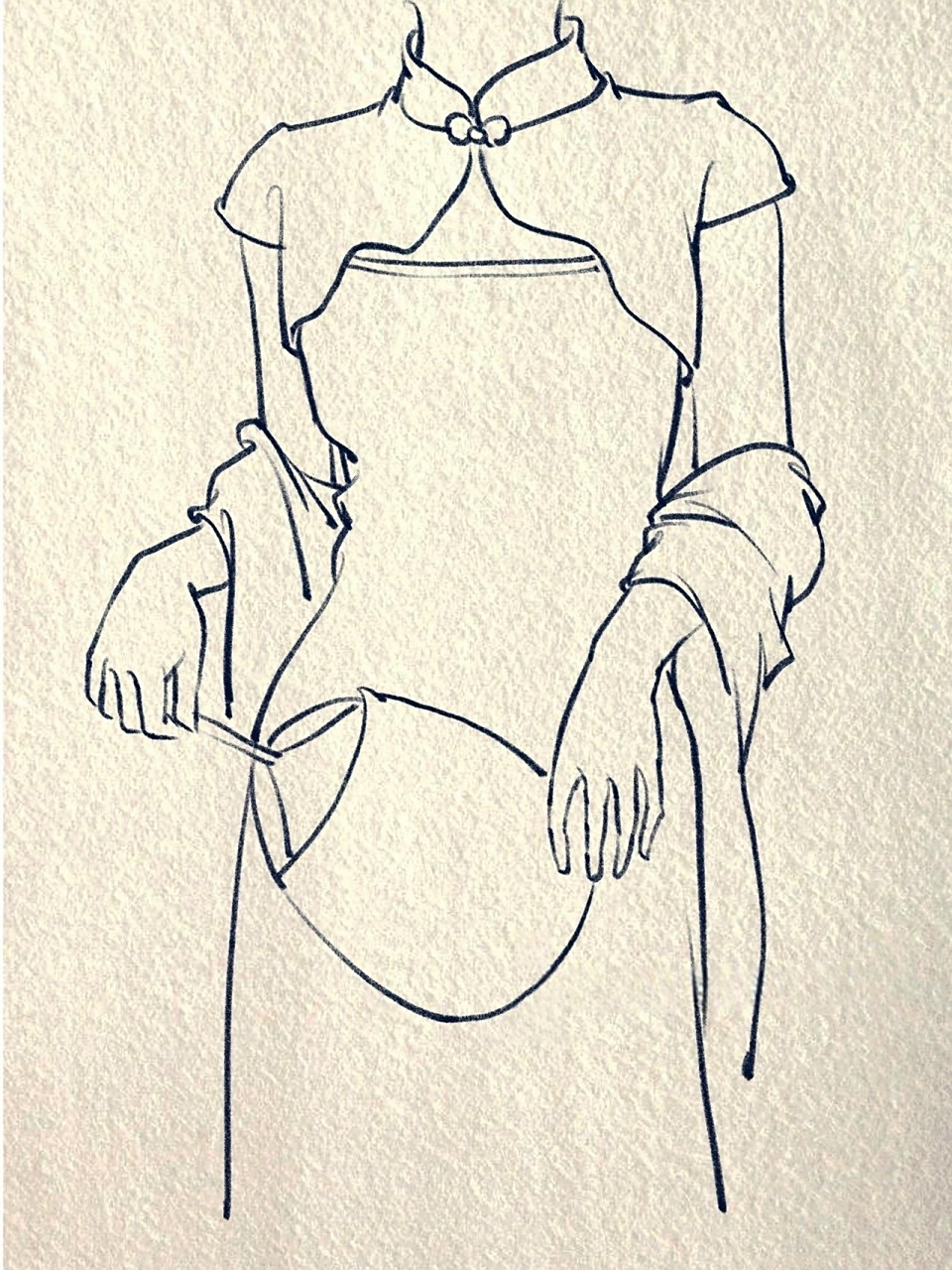 05速写day96|写生国风旗袍服