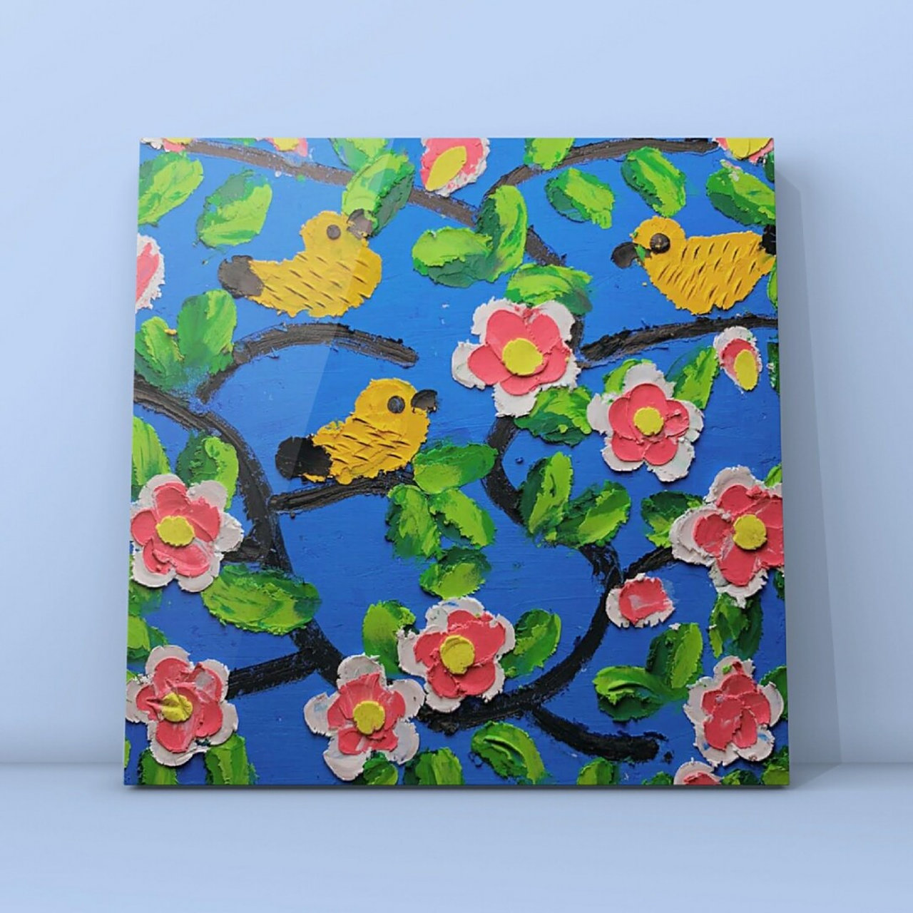 油画棒刮刀初尝试91喜欢的莫娣的画 之前使用的都是丹可林油画棒