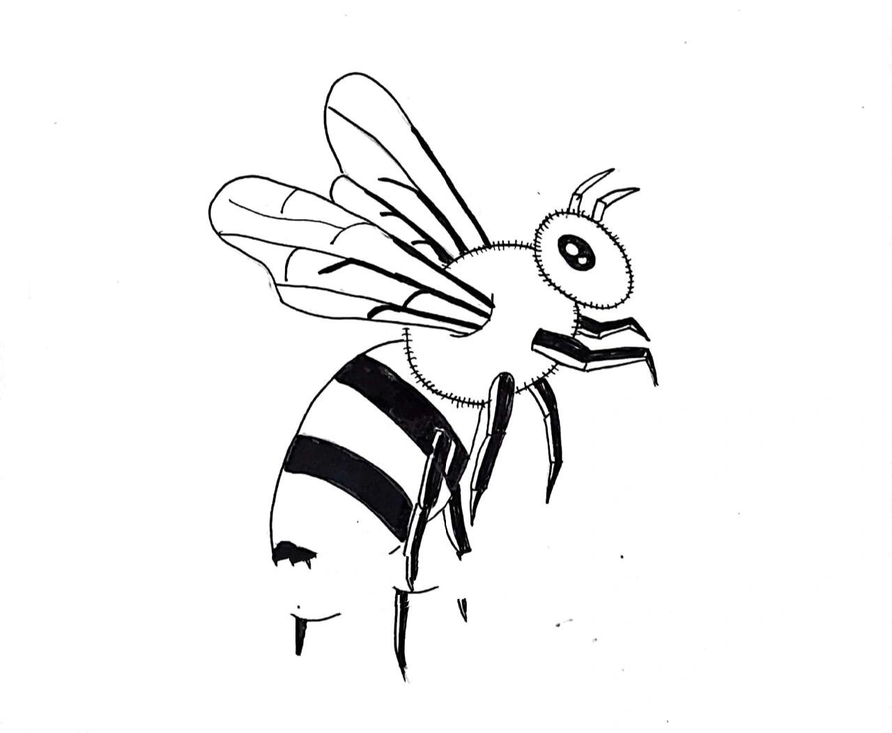 蜜蜂 简笔画 儿童创意画