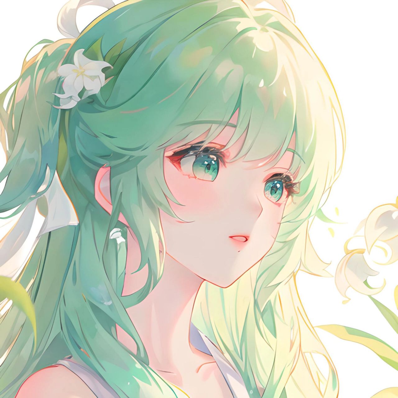 清新铃兰丨绿色系女生闺蜜头像