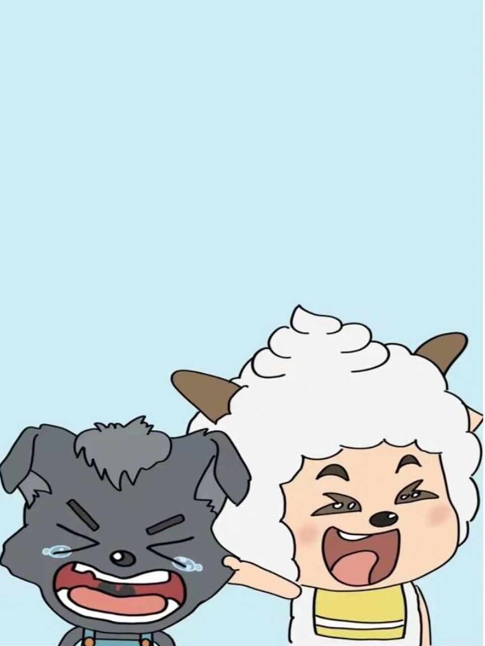 懒羊羊和小灰灰 答应给我蜜蜜的情头 已经画了,给我用!