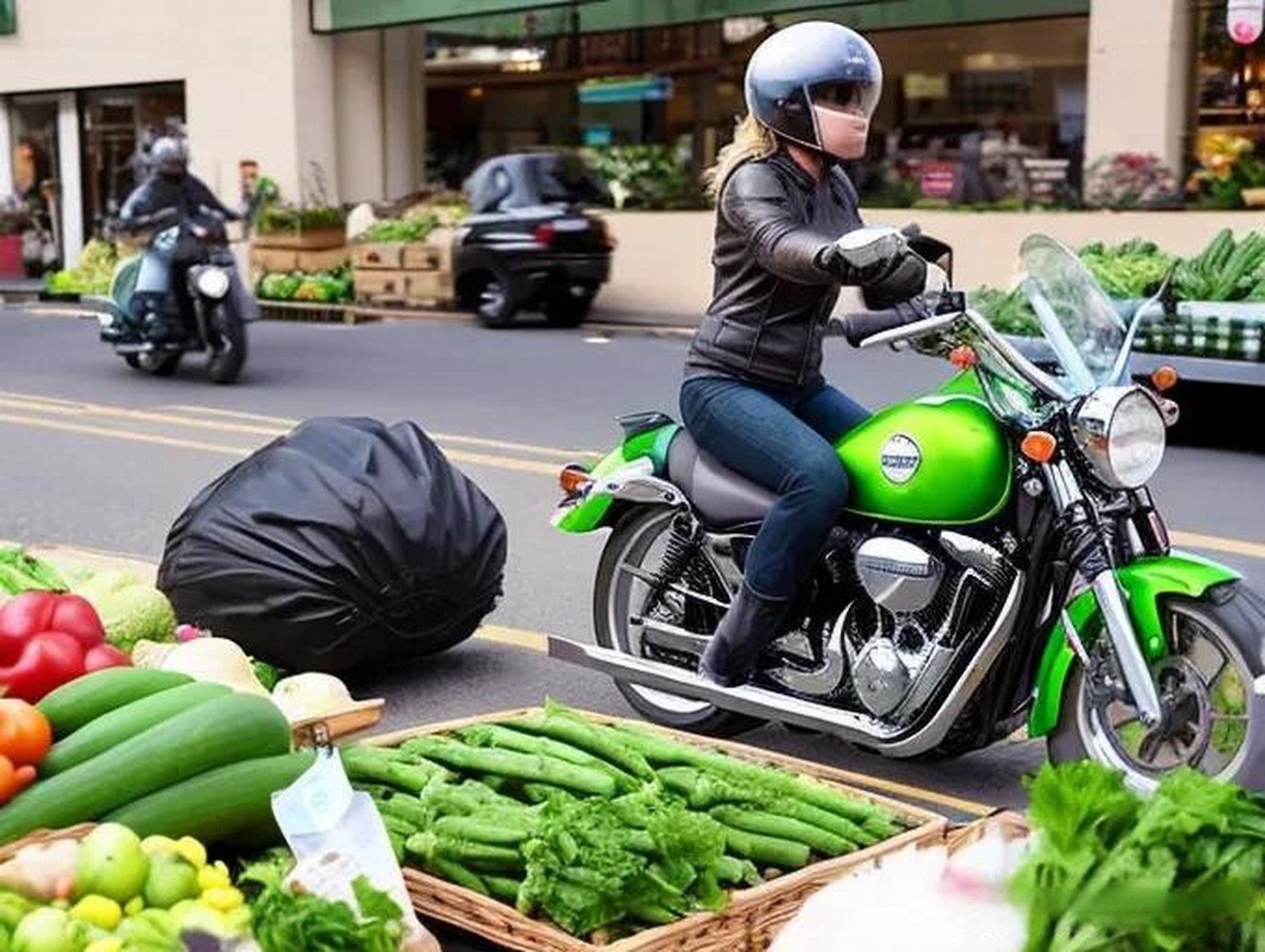 福建,女子骑着摩托车去买菜,回家的路上碰上了邻家大妈,邻家大妈请求