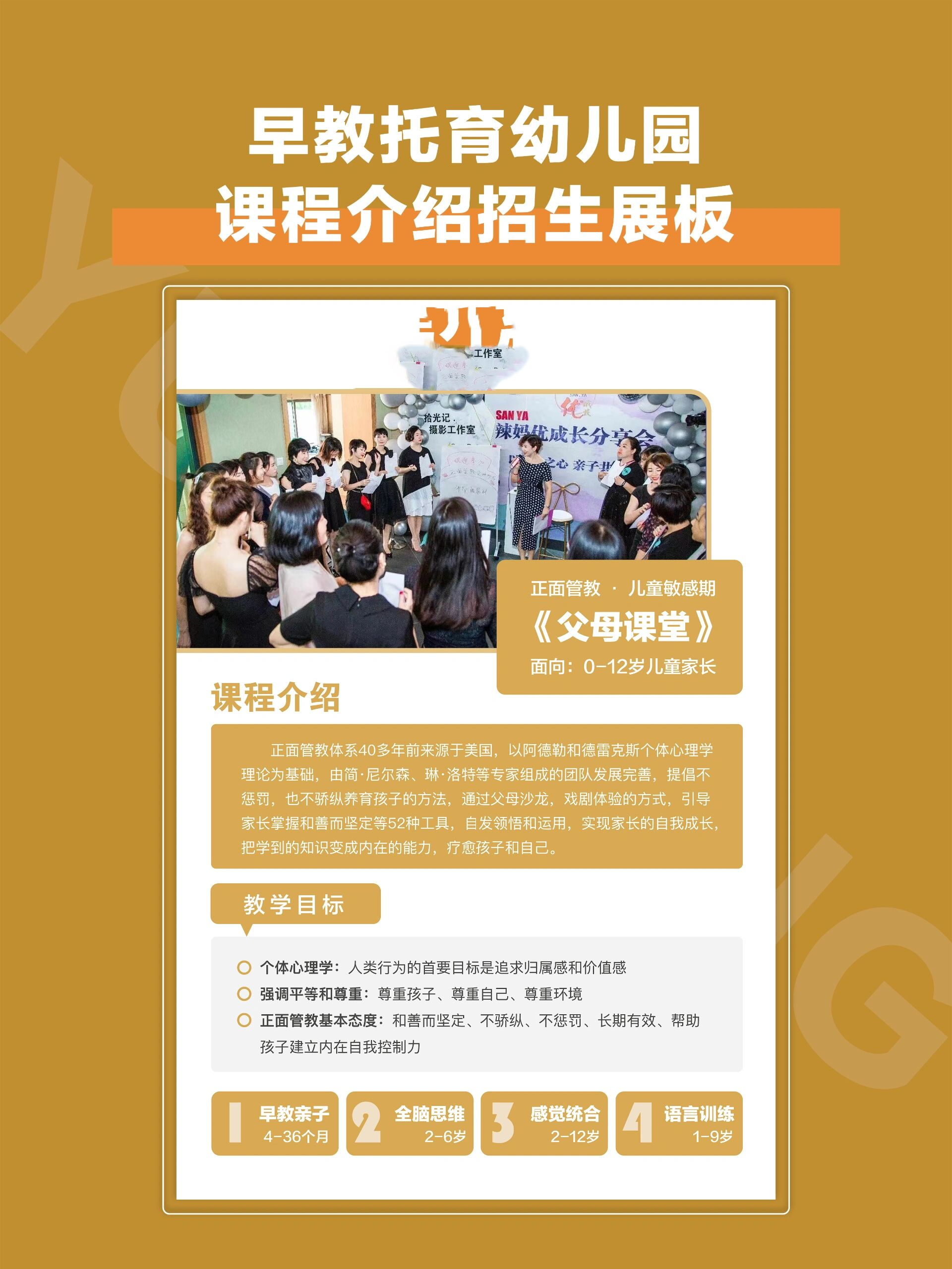 早教托育幼儿园课程介绍海报汇总