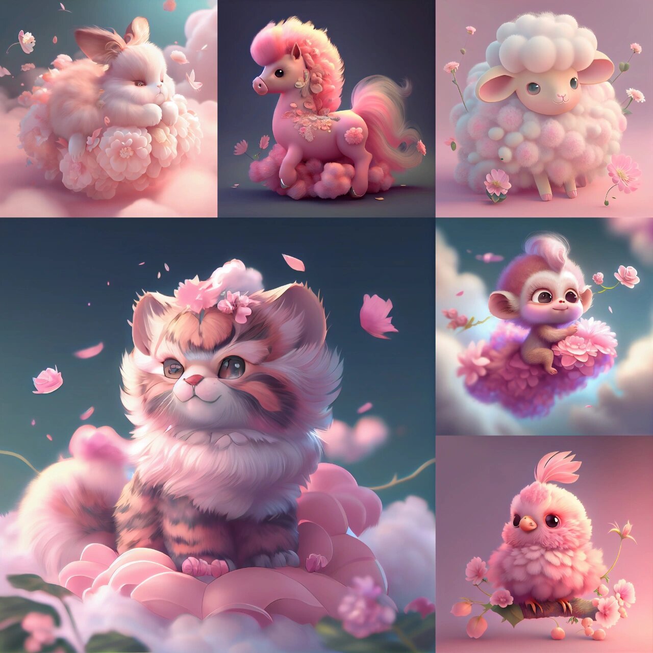 粉色系十二生肖女生头像来了