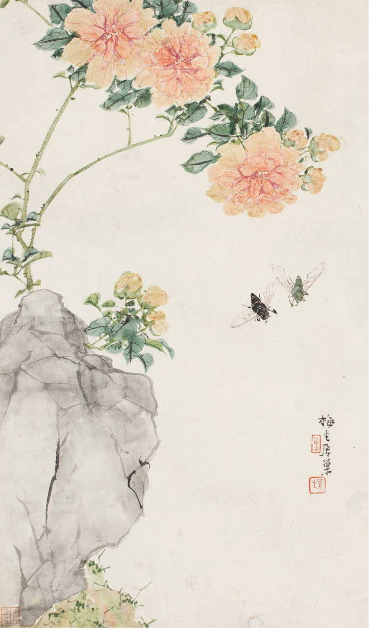 清代画家居巢花鸟画
