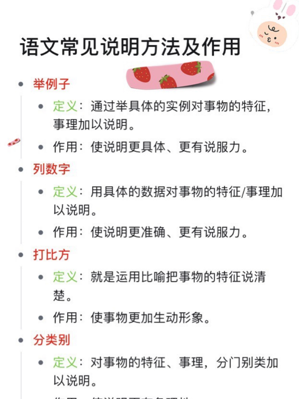 语文常见说明方法及作用 这几种说明方法是语文学习中的必考内容哦～