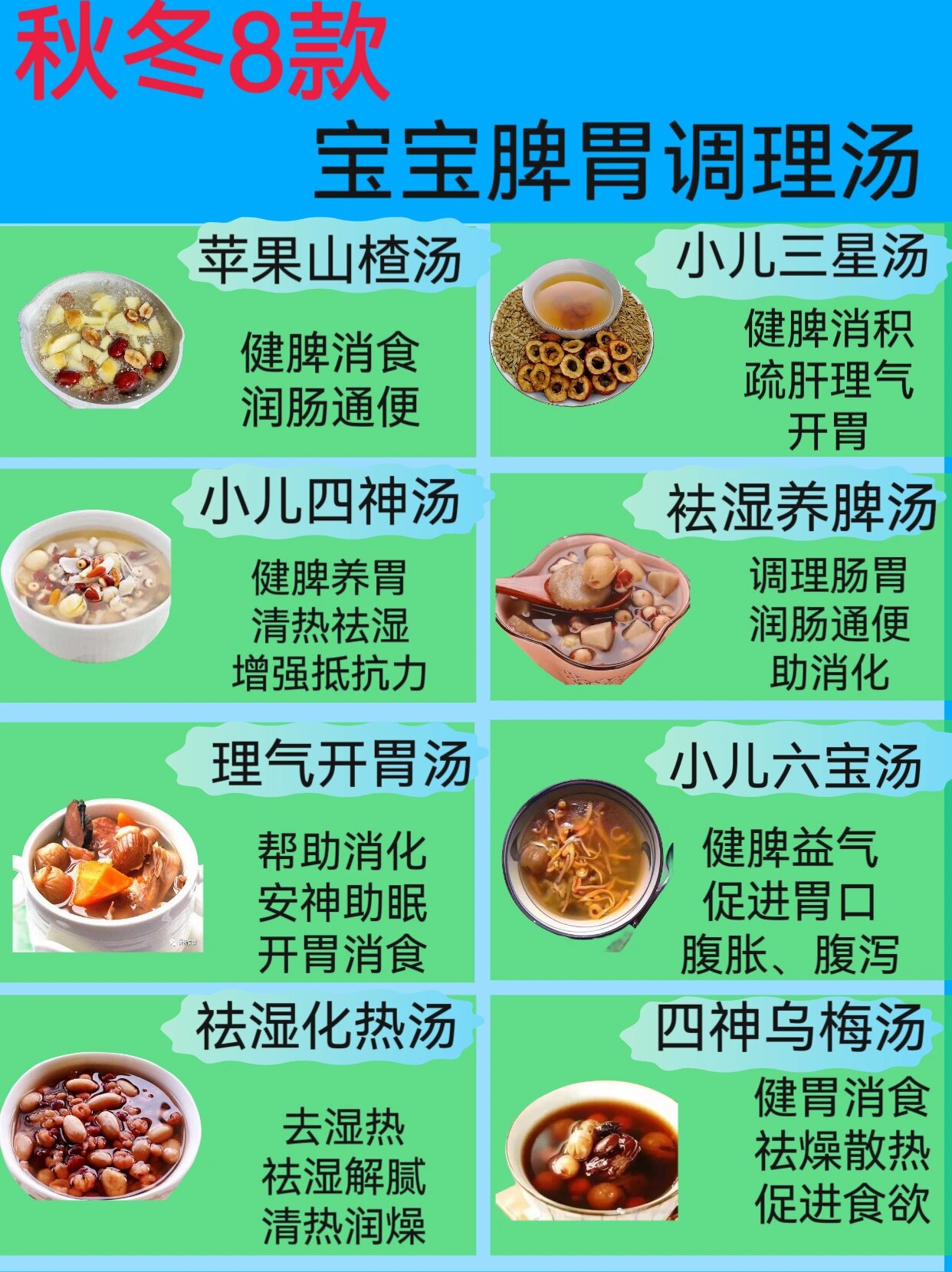 必须安排的8款宝宝脾胃调理汤6015记得收藏