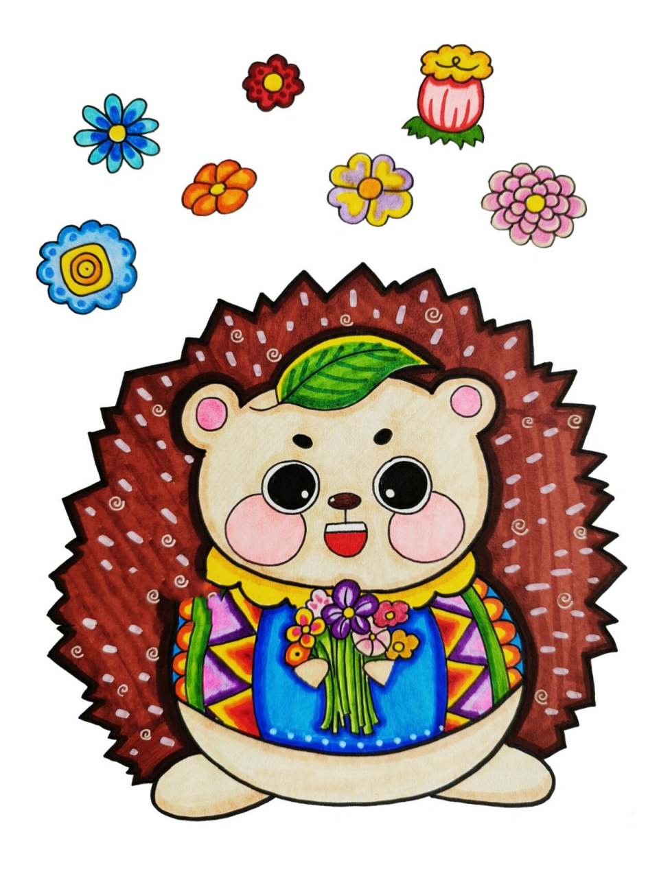 带刺的朋友 今日分享内容带刺的朋友,刺猬创意美术课程 建议6--9岁