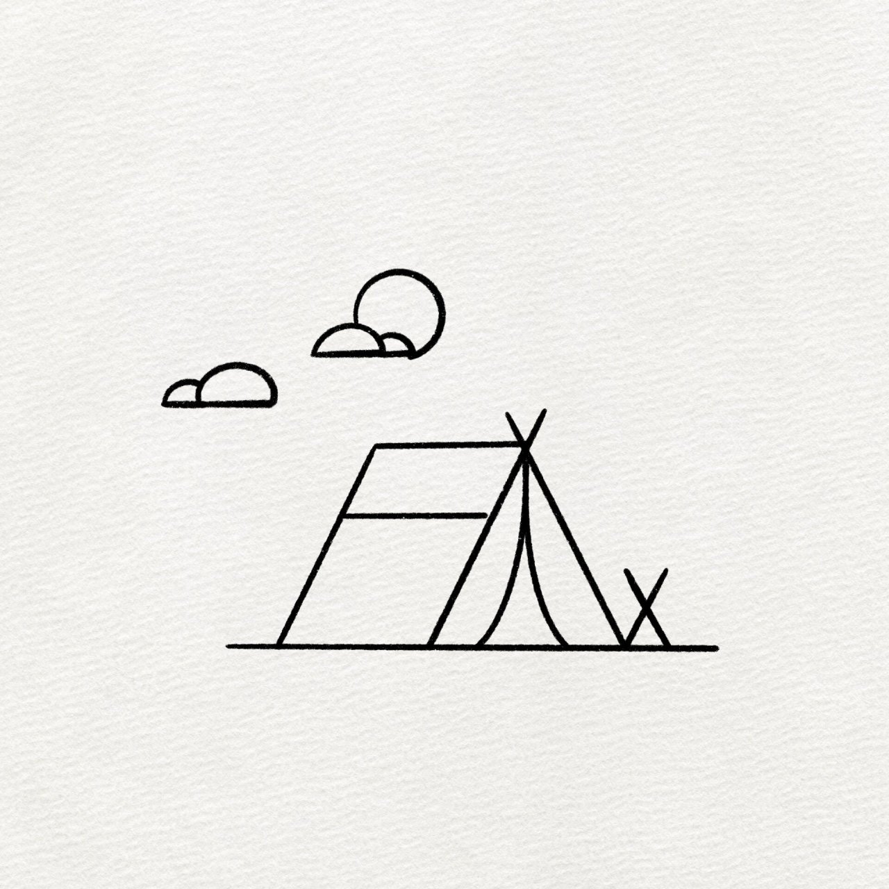 小帐篷简笔画图片图片