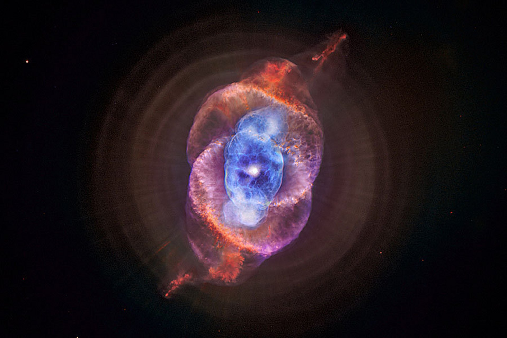 天文酷图# 【 猫眼星云的x射线辐射 】 行星状星云ngc 6543内特殊的