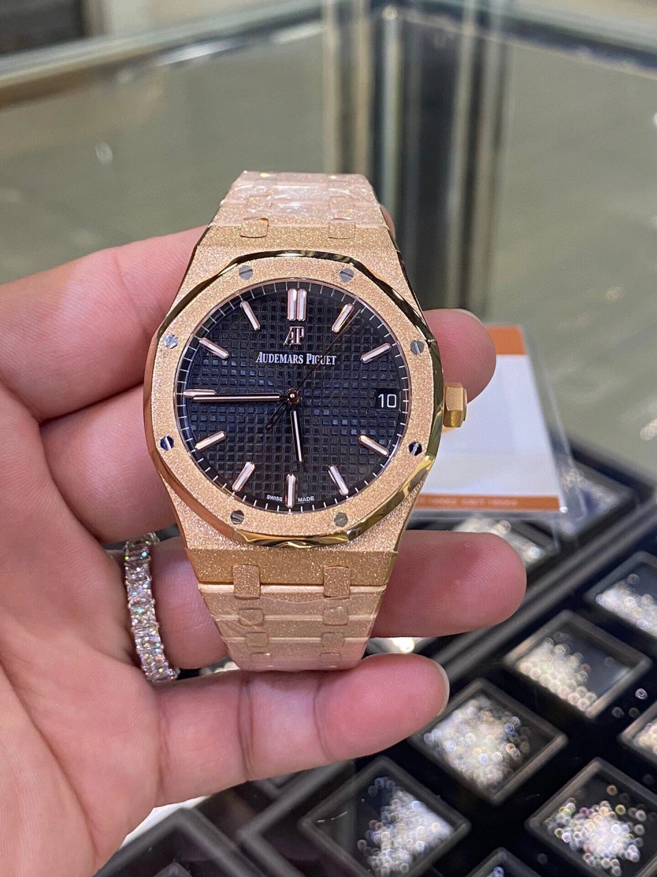 ap爱彼皇家橡树霜金15500 ap爱彼皇家橡树15500霜金二手正品 品牌