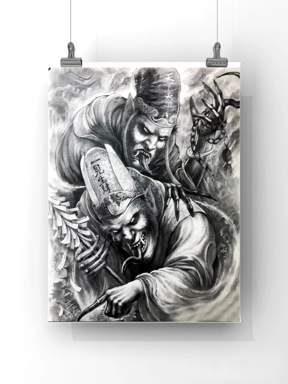 黑白无常纹身 #满背纹身