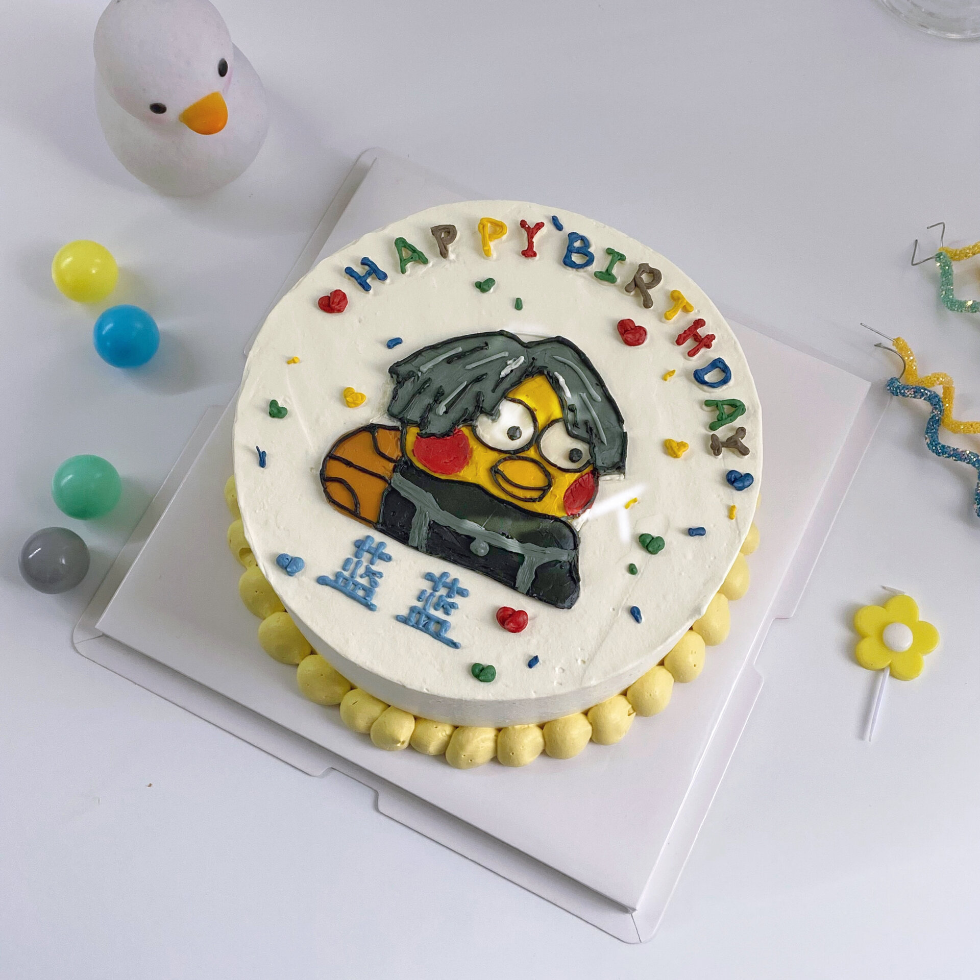 广州蛋糕/6英寸手绘坤坤蛋糕