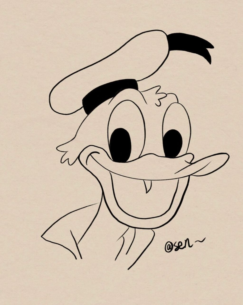 简单好上手的唐老鸭简笔画|附过程 好可爱的唐老鸭!宝宝们画起来!