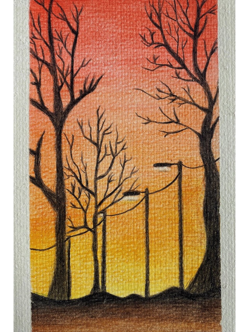 彩铅风景画|秋天93