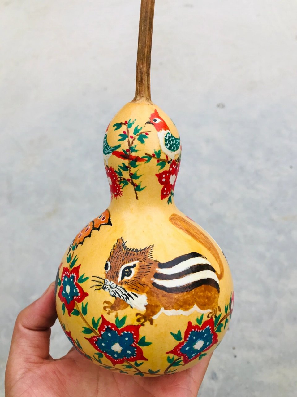 民间手工艺品～手绘葫芦 七十多岁老人的作品,手绘葫芦