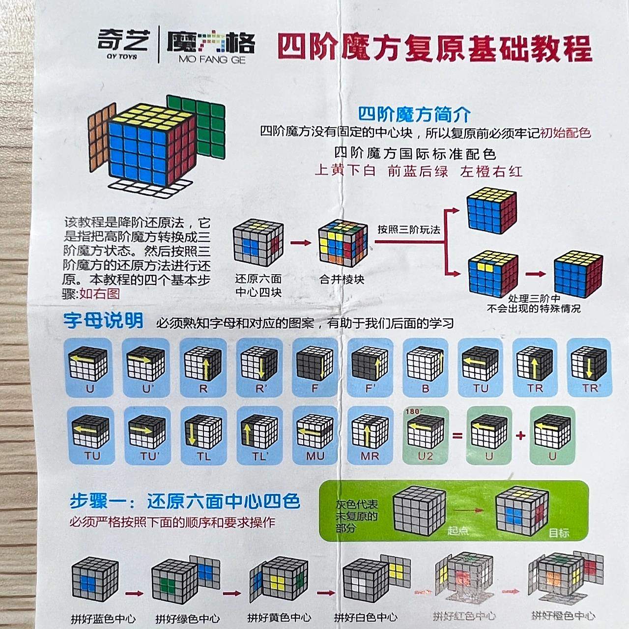 四阶魔方教程图解 四阶魔方教程图解