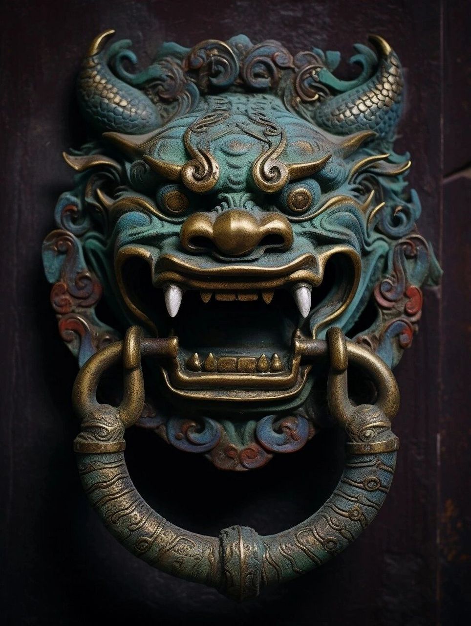 绘画素材|中式门环