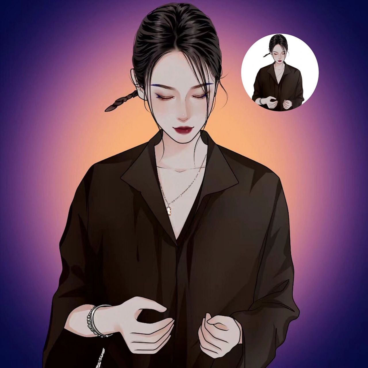 手绘头像丨高冷女生漫画头像丨御姐头像 漫画人物头像 手绘头像女高冷