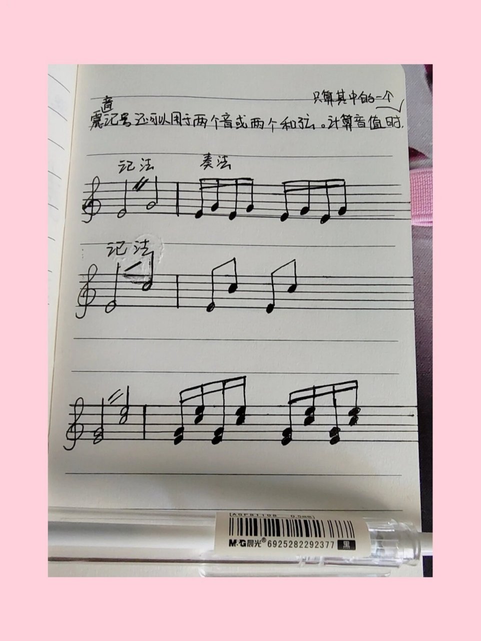 八分音符的震音,或小于八分音符的震音