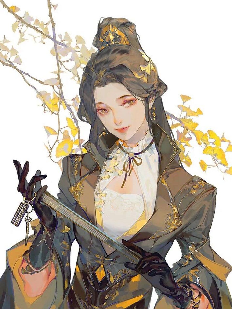 伊吹鸡腿子古风插画,配色和氛围感太神了 画师 | 伊吹鸡腿子 #画画