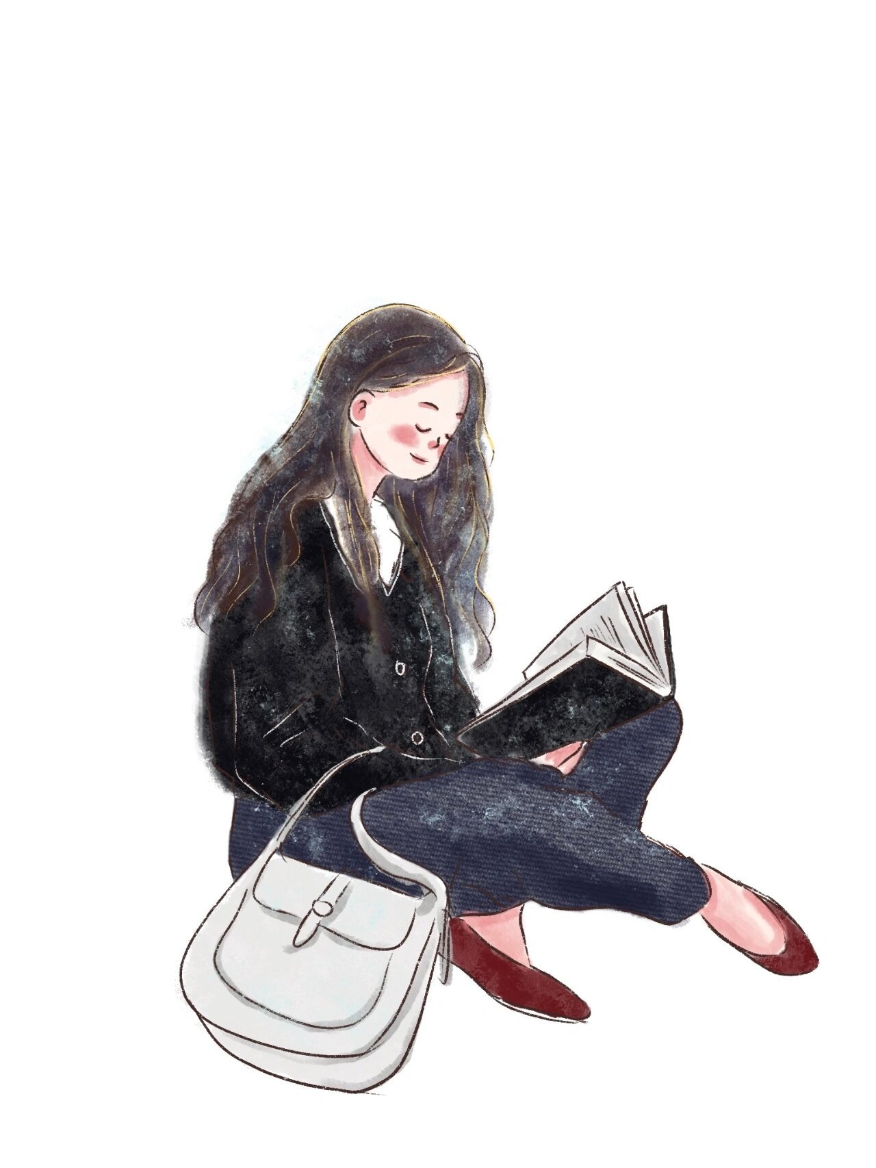 女生头像/那些爱看书的女孩们