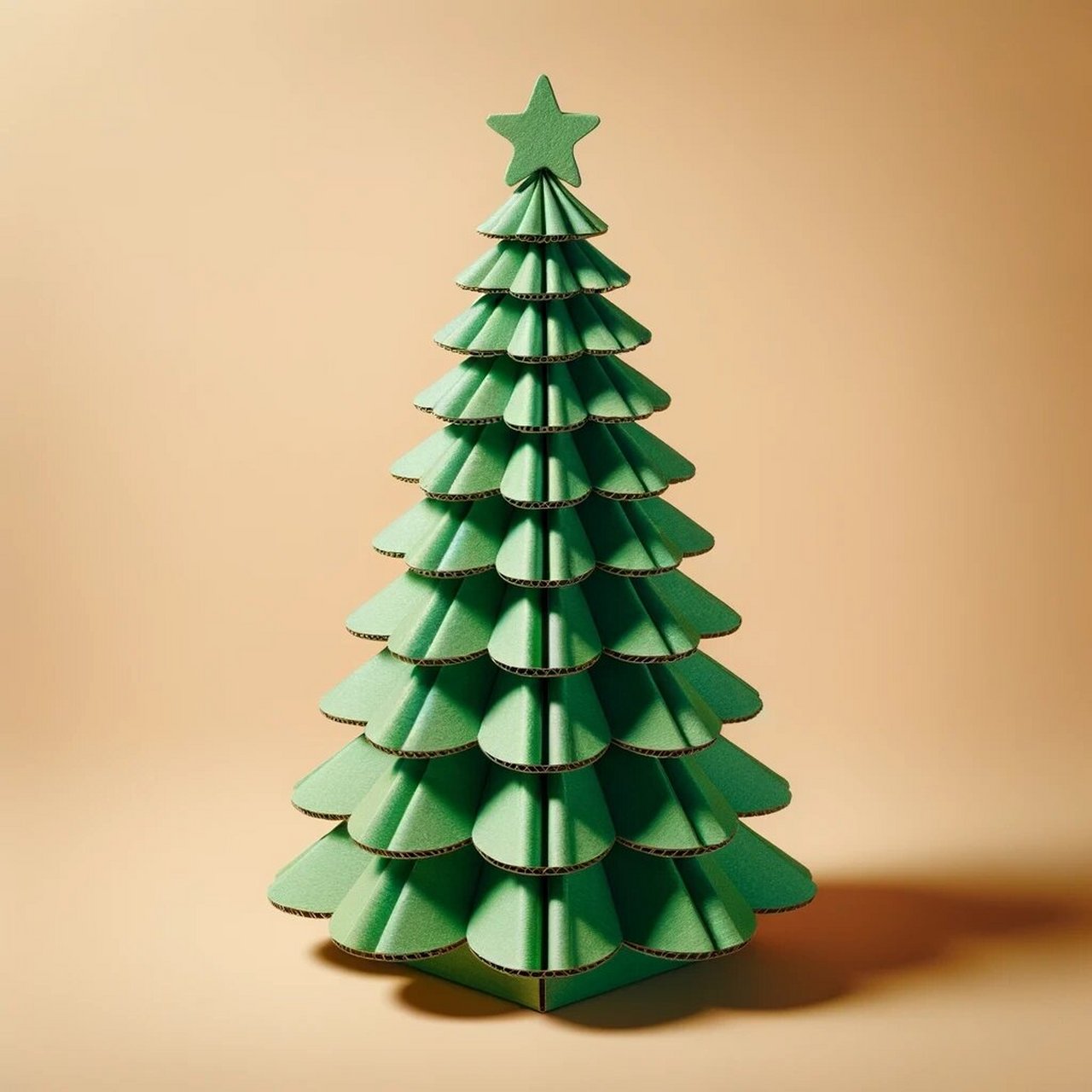 瓦楞纸圣诞树 #纸板圣诞树手工制作# #圣诞装饰# #环保圣诞树# #纸板