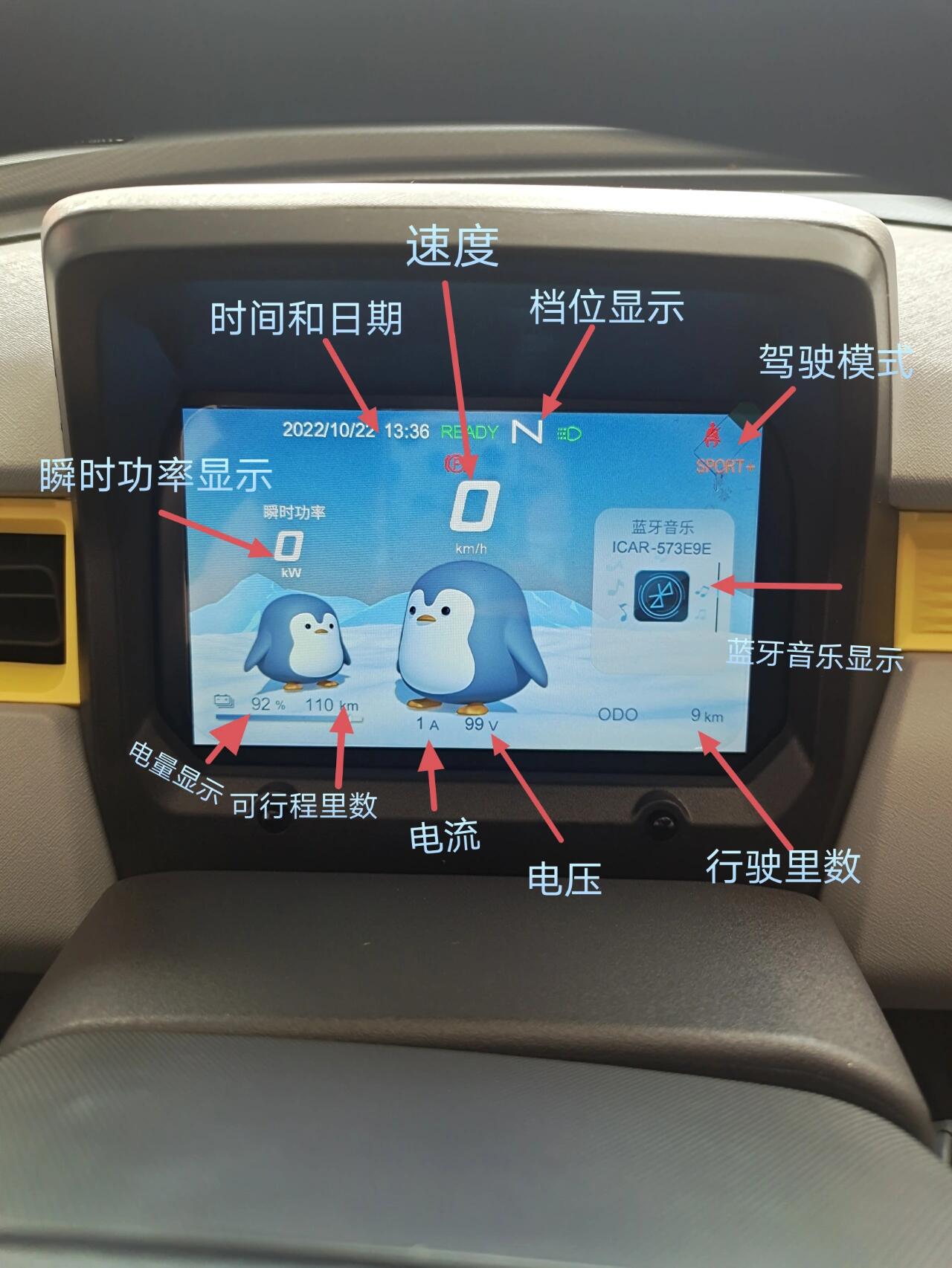 奇瑞qq冰淇淋仪表显示介绍 qq冰淇淋的液晶显示屏超多功能科技感十足