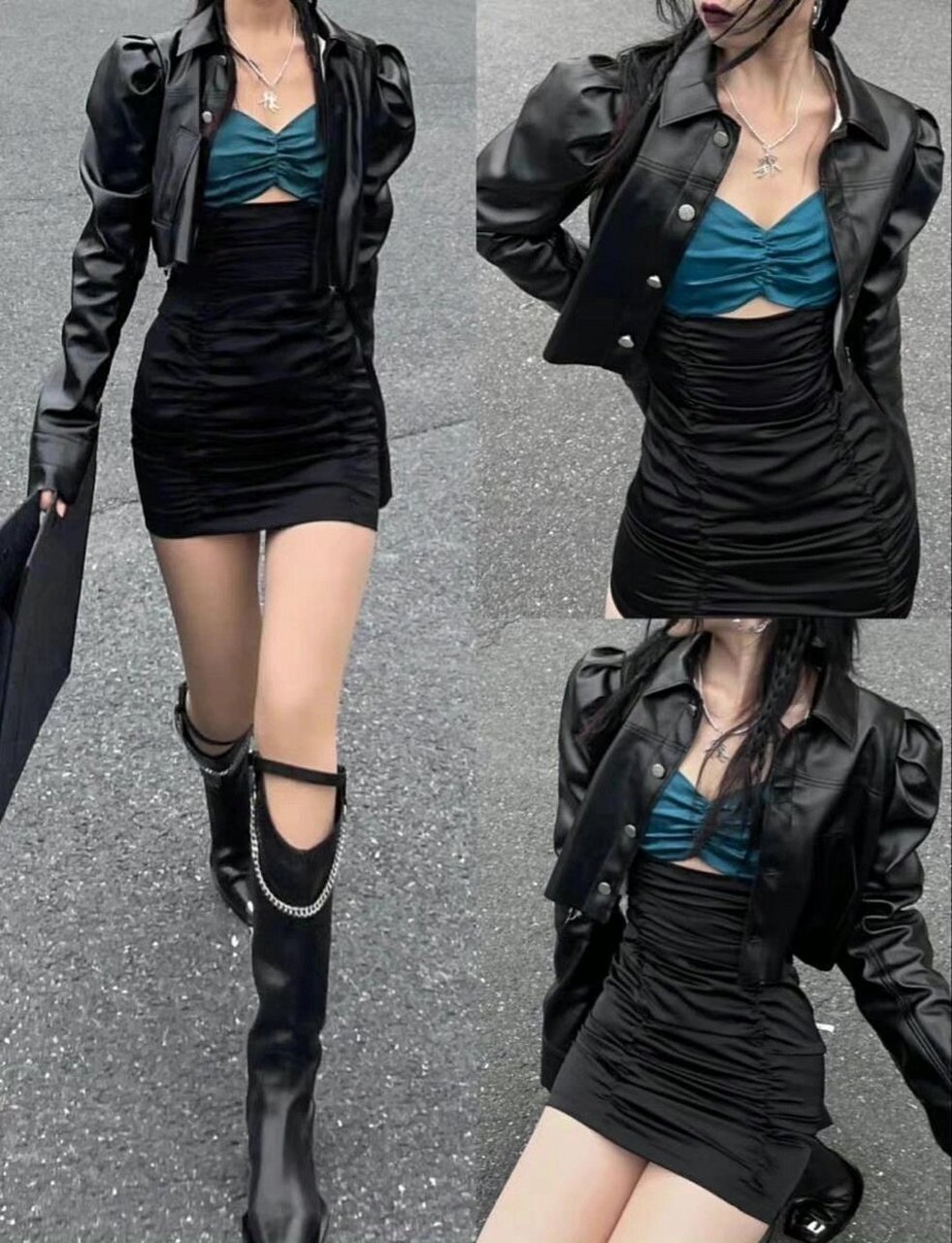 绘画参考 | 酷女孩服饰参考,帅气!