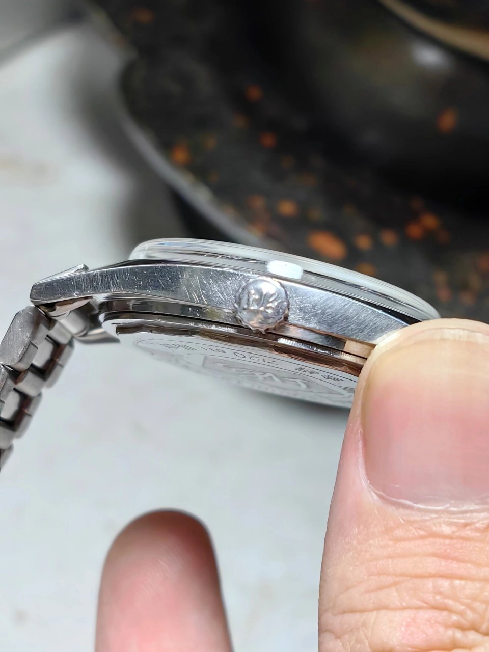 70年代上海牌手表7120彩盘 1979年制造,7120统一机芯,全钢防震,拉丝