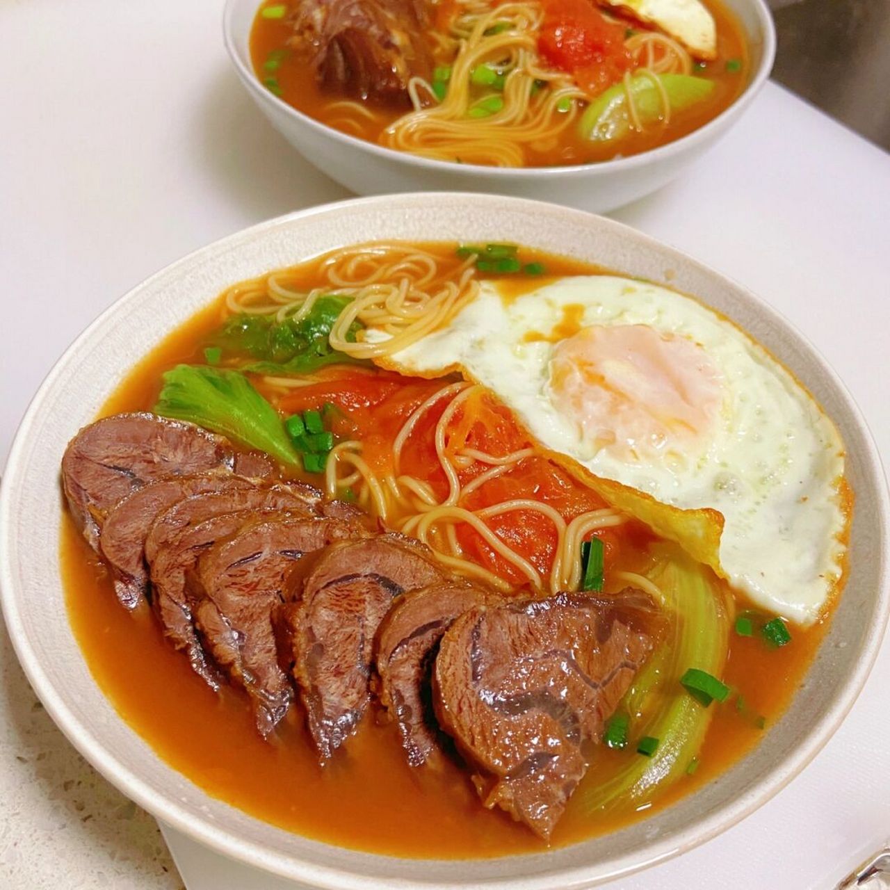 番茄97卤牛肉汤面 下雨天来一碗热腾腾的面条90 早上卤好的牛肉