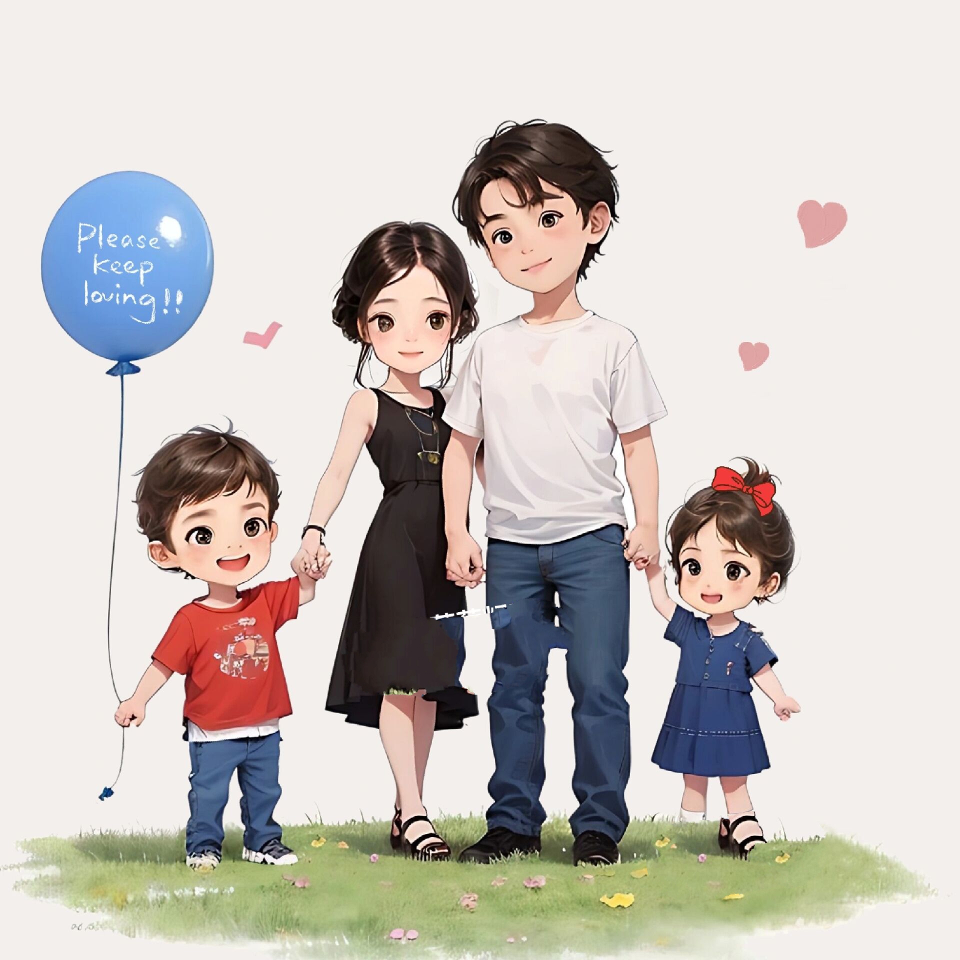 亲子头像93一家四口兄妹头像来喽