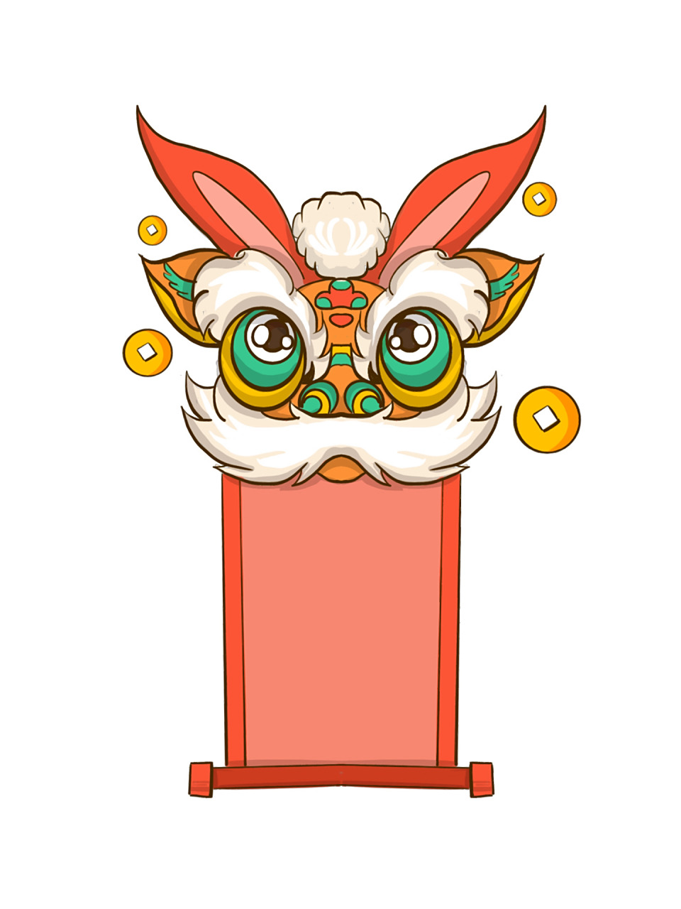 免抠元素|卡通图案兔年边框92 红色国风系列的边框之前分享很多了