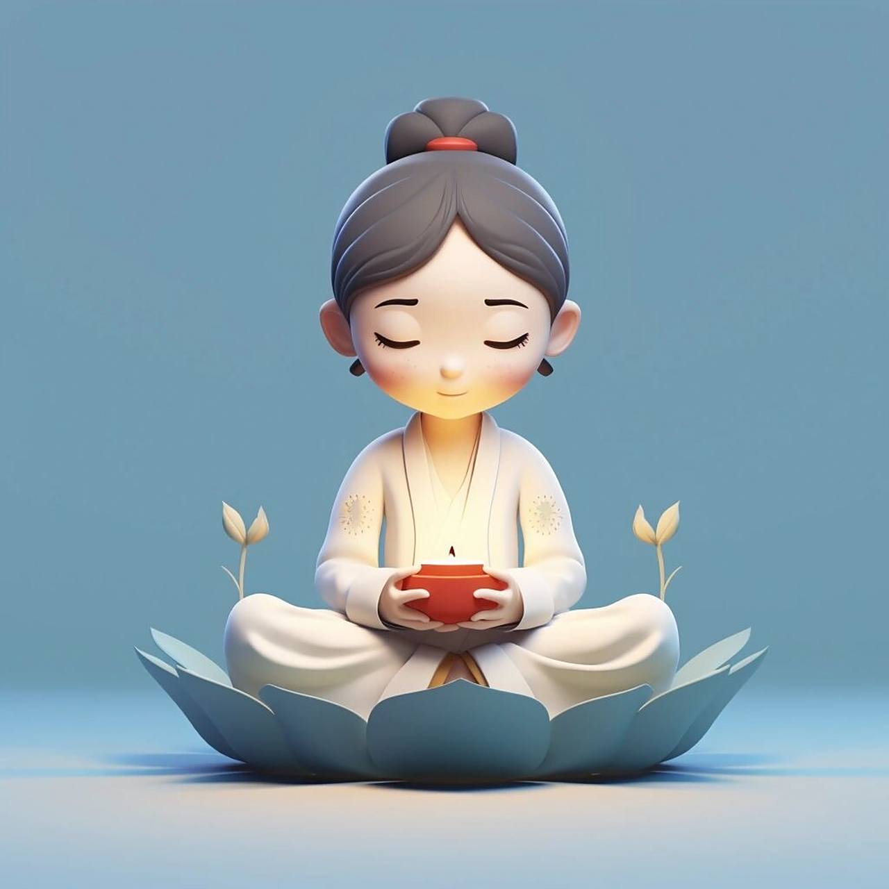 荷气生财|可爱佛系头像