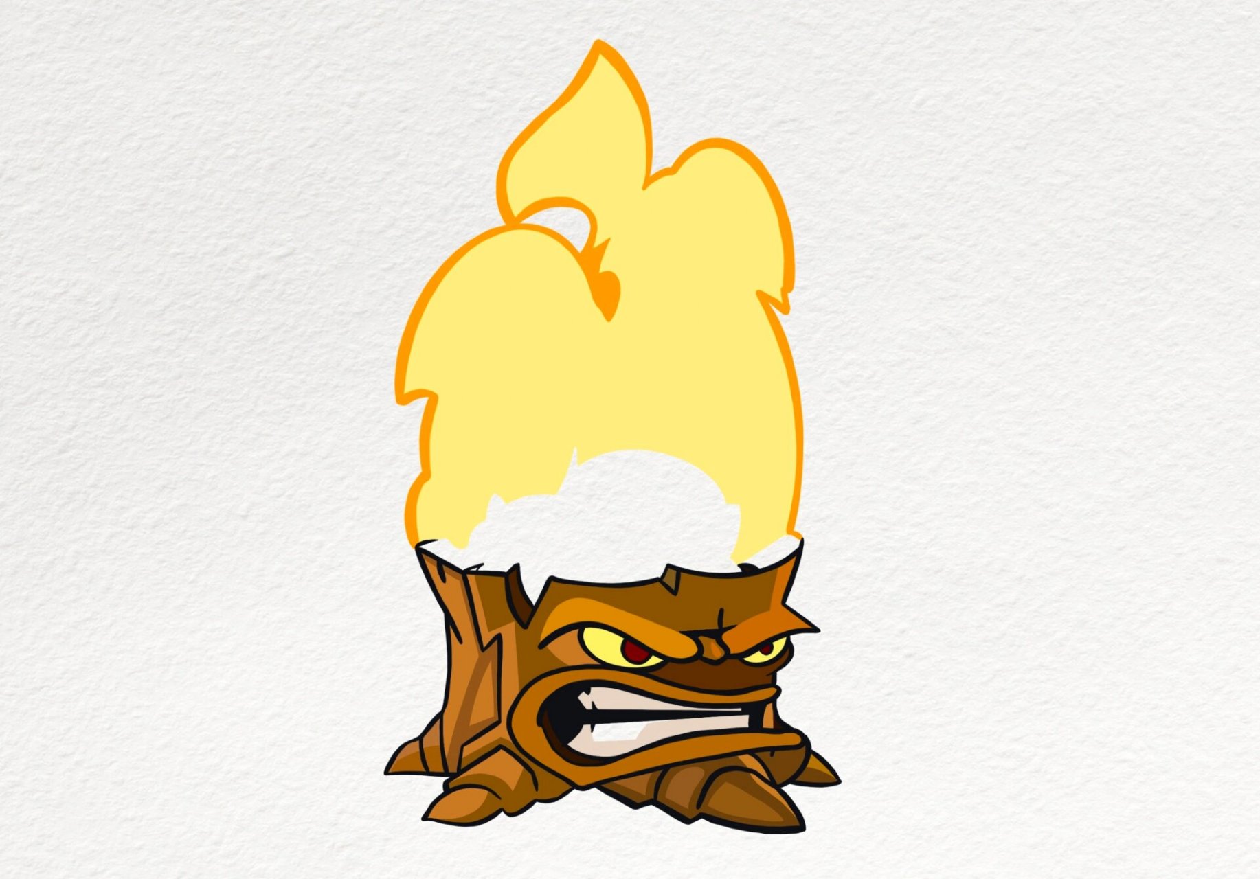 火炬树桩 #简笔画教程# #植物大战僵尸# #绘画# #画画# #零基础学画画