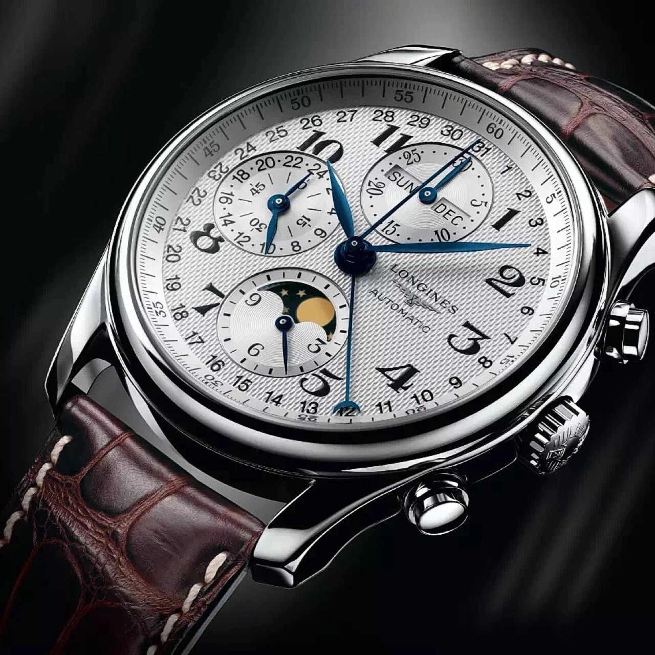 一张图带你认识浪琴月相表 浪琴八针月相从诞生至今依然保持着超高