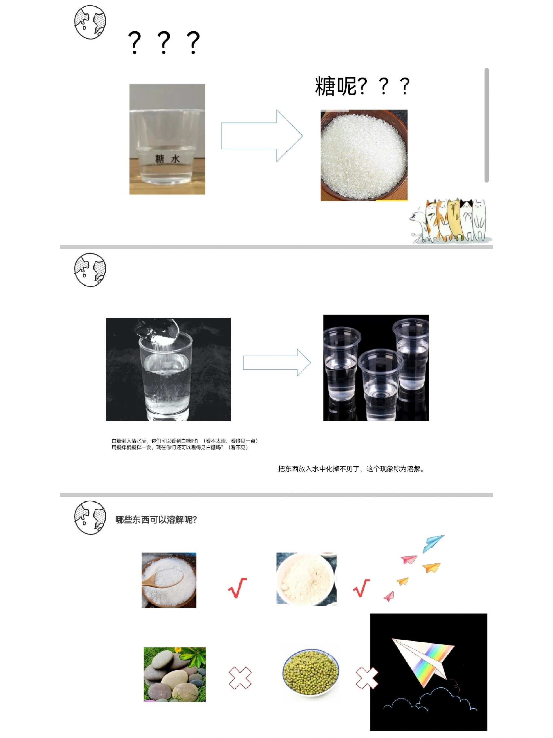 公开课  中班科学《有趣的溶解》