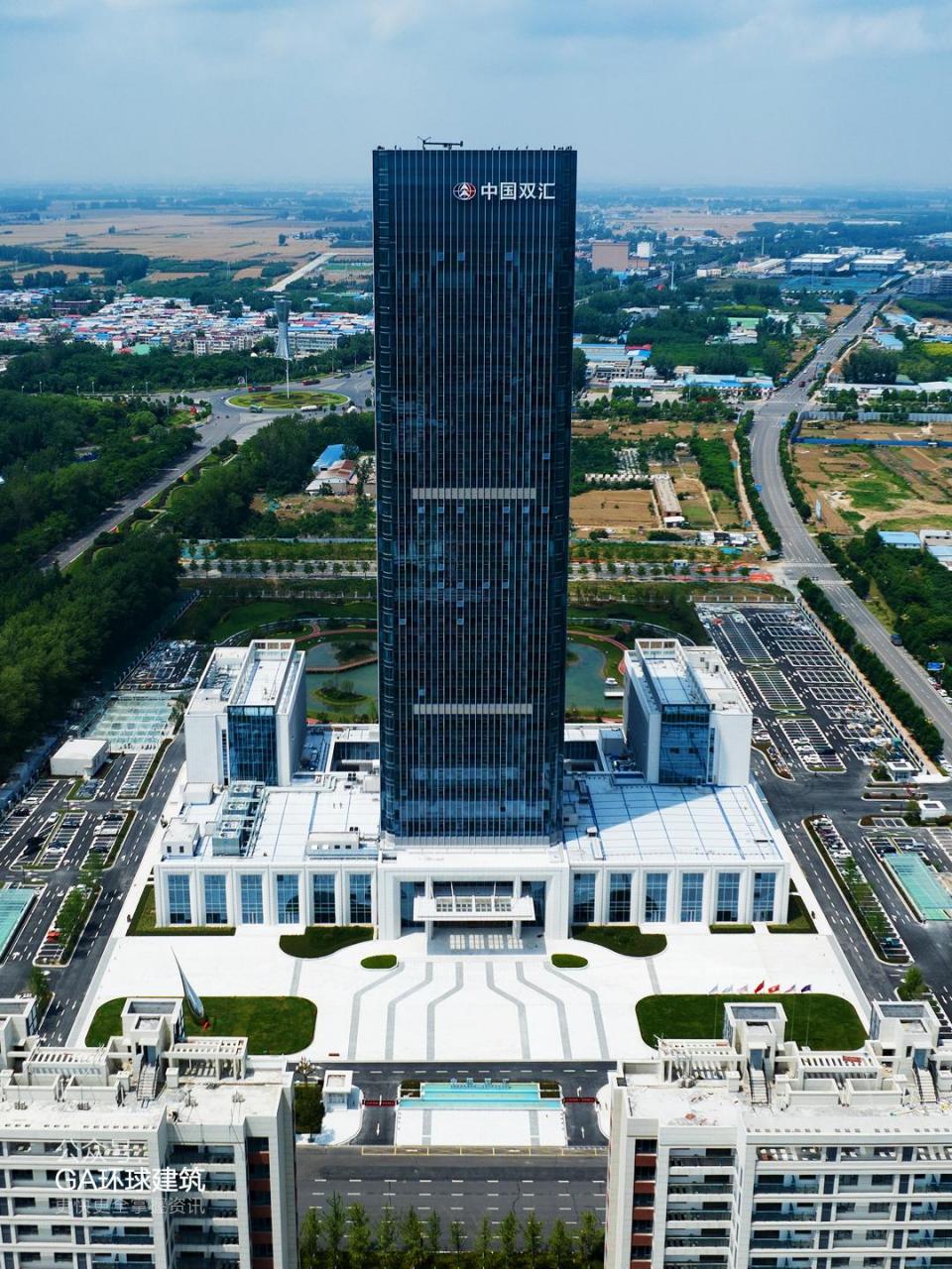 河南漯河市第一高楼——中国双汇新总部建成!项目总建筑面积约11.