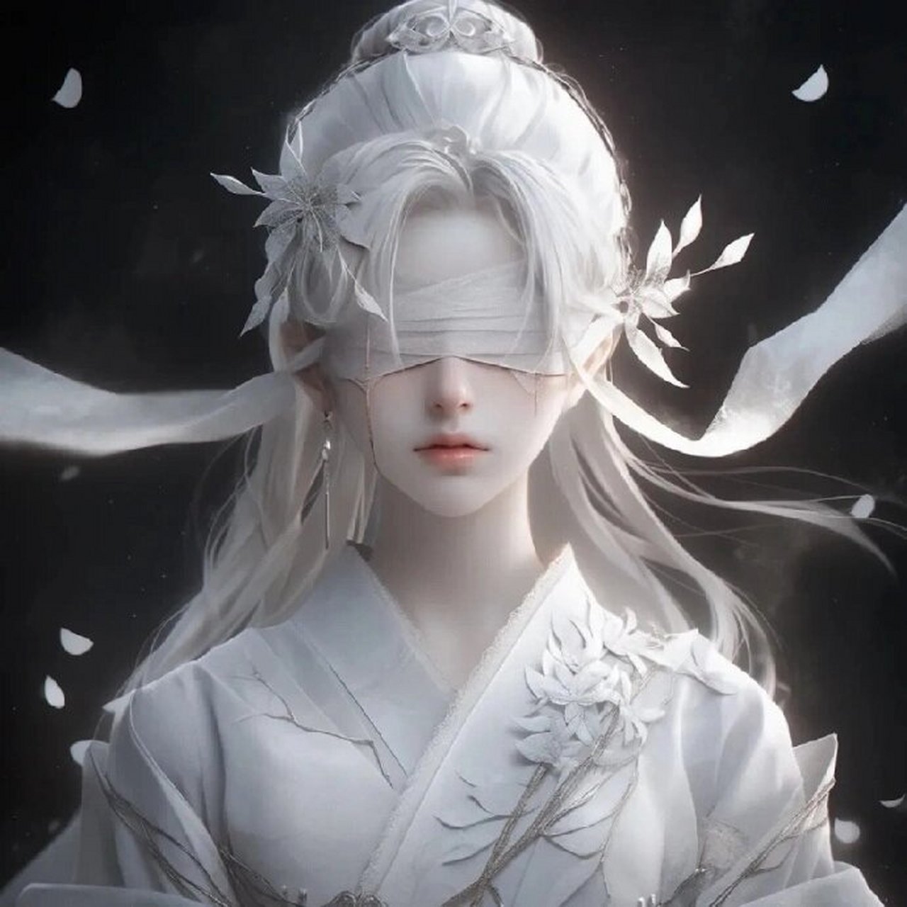 唯美古风蒙眼头像 取原图看置顶笔记