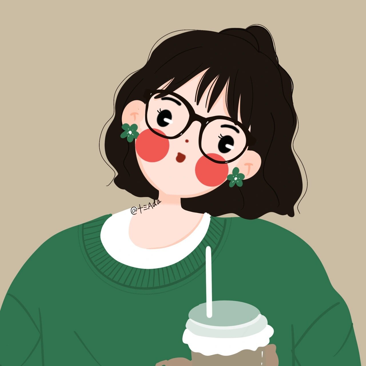 日更96 春天的绿,安排上98 模特参考:一口沙拉酱 可自行下载做