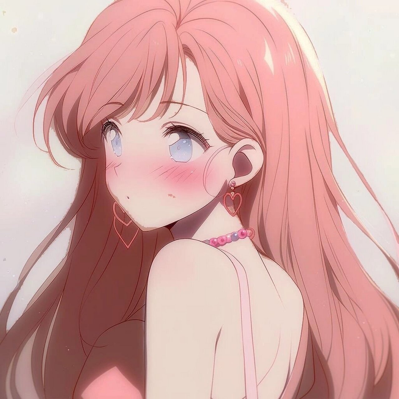 动漫女生头像』猫与少女』粉色系』可爱